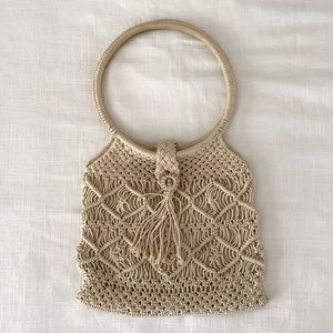 Vintage macrame purse